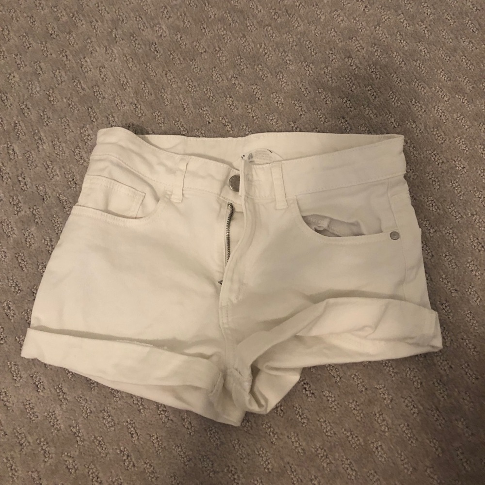 Kids white jean shorts